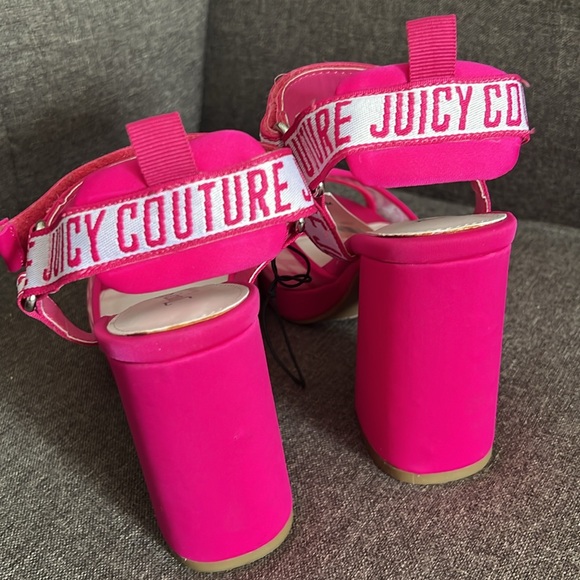 JUICY COUTURE HOT PINK GRAMERCY HEELS NWT - Picture 5 of 9